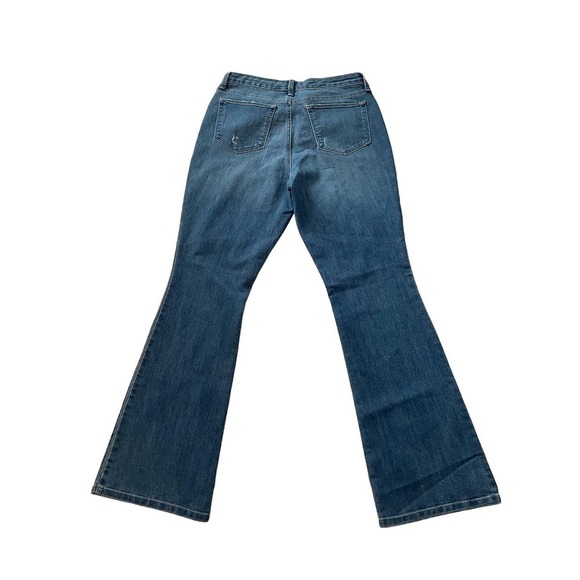 Style & Co Flare Leg Jeans Womens 8 Blue Denim Stretch 5-Pockets Classic Zip Fly - Picture 2 of 7